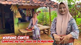 WARUNG CANTIK SENDIRIAN JAUH DARI PEMUKIMAN DI SAMPING HUTAN