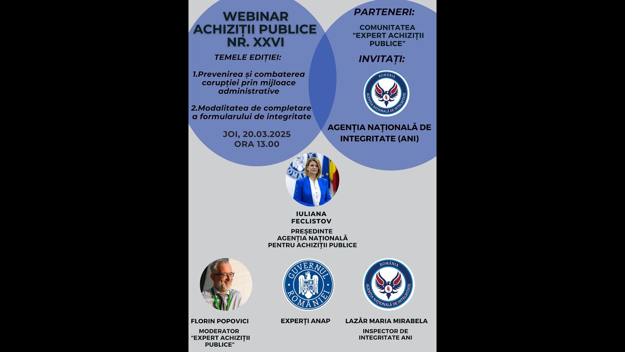 Webinar Achiziții Publice XXVI  - 20.03.2025