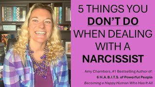 NARCISSISM: FIVE THINGS you DON