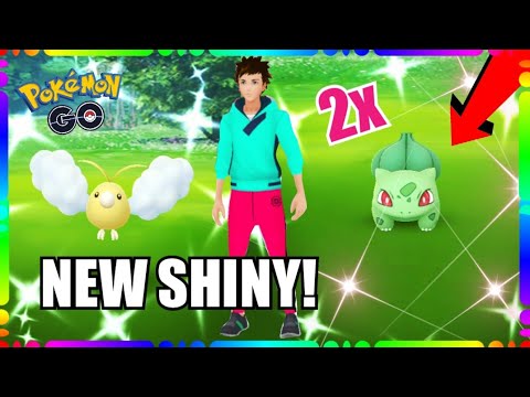pokemon go neue pokemon 2019 2X SHINY BULBASAUR + SHINY SWABLU FOUND! Community Day Event Pokemon Go!