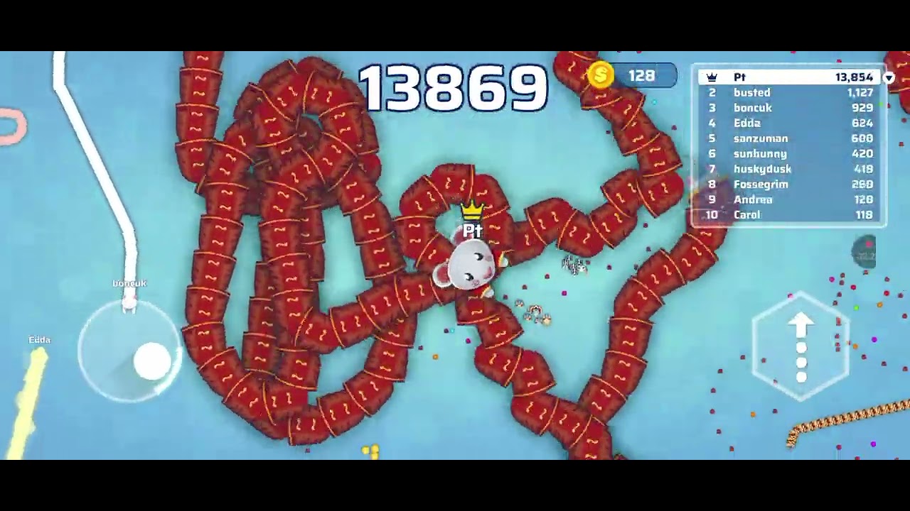 Playing snake.io 9250-21000