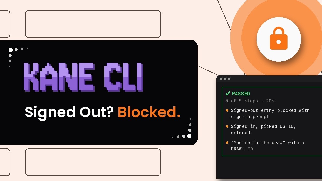 Test a Sneaker Draw Entry: Blocked Path First | Kane CLI