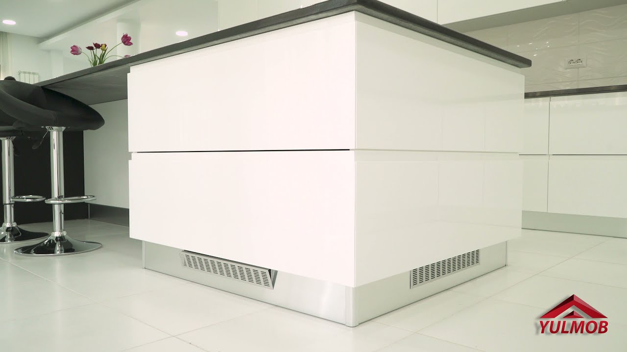 Mobila Bucatarie Moderna  MDF Alb Lucios by Yulmob