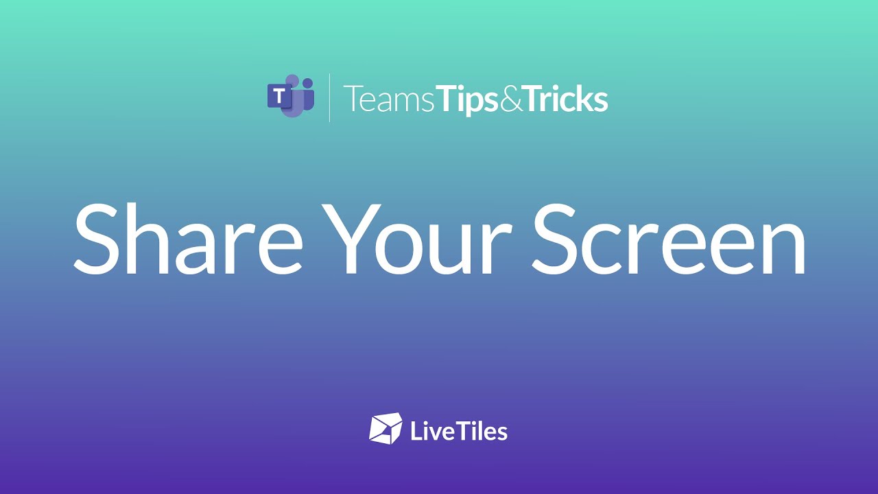 How To Share Your Screen In Microsoft Teams - YouTube