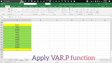 VAR.P Function in excel