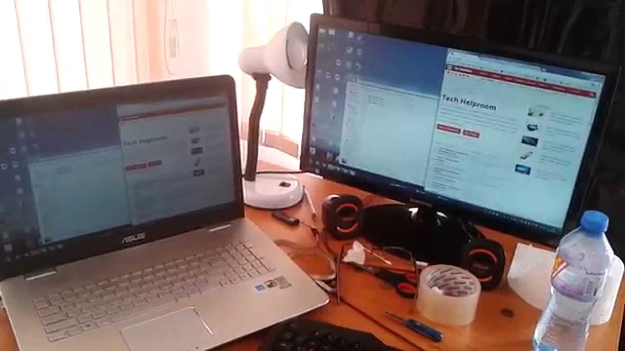 how to use monitor and laptop screen