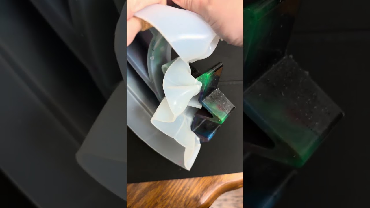 Handmade Resin Moon Shelf with UV Glow 🌙 Galaxy Decor