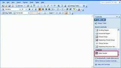InfoPath 2007 Demo: Create reusable template parts