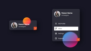 Glassmorphism Dropdown menu using HTML CSS JS | Glassmorphism