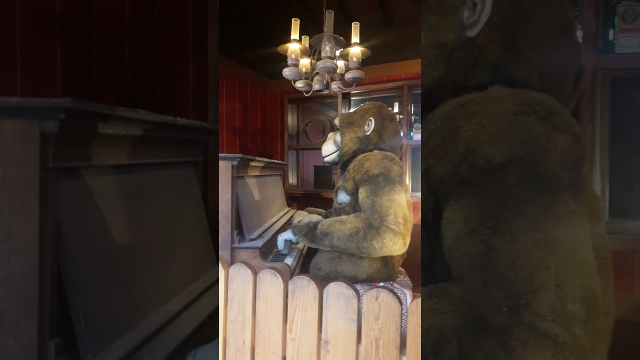 monkey playibg the piano at wall drugs south dakota