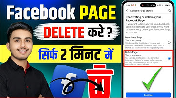 how to delete facebook page