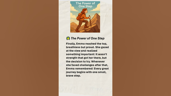 A Motivational Short Story in Easy English | The Power of One Step