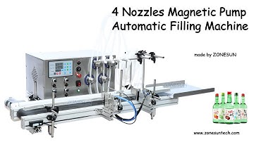 How to use 4 Nozzles Magnetic Pump Automatic Desktop CNC Liquid Filling Machine