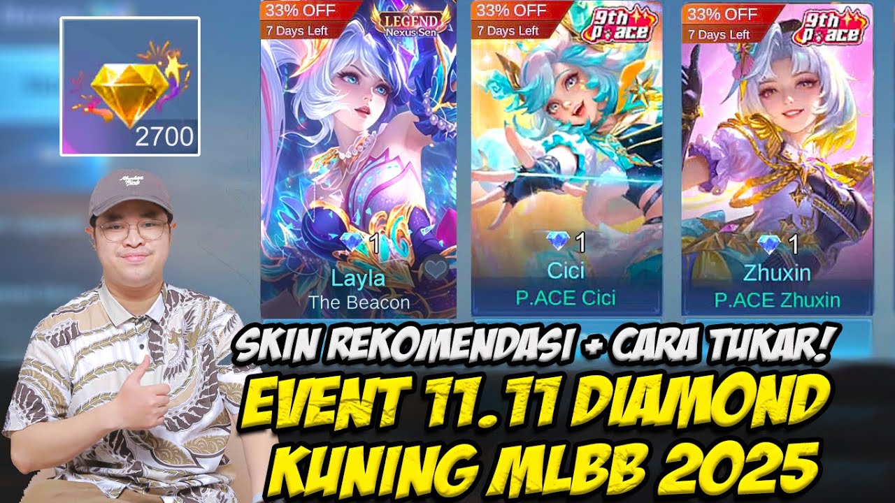EVENT PROMO DIAMOND KUNING 11.11 MOBILE LEGENDS 2025❗REKOMENDASI SKIN DIAMOND KUNING❗EVENT MLBB 2025