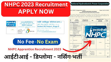 NHPC 2023 Recruitment-Apply Now|National Hydroelectric Power Corporation|NHPC Apprentice Recruitment