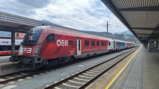 Usfahrt vom RJX nach Wien Hbf. In Innsbruck Hbf.