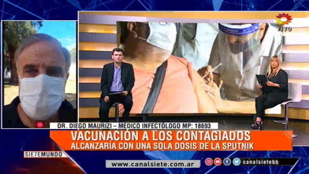 Vacunación a los contagiados. Alcanzaría con una sola dosis de la Sputnik