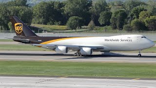 BRAND NEW UPS 747-8F Taxi and Takeoff at MSP | N629UP