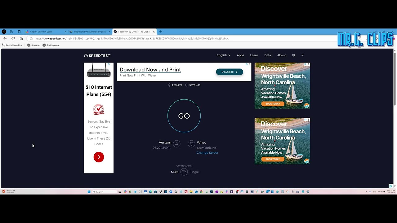 2 Gigabit/Sec WiFi-7 Verizon FIOS Speed Test. :-) - YouTube
