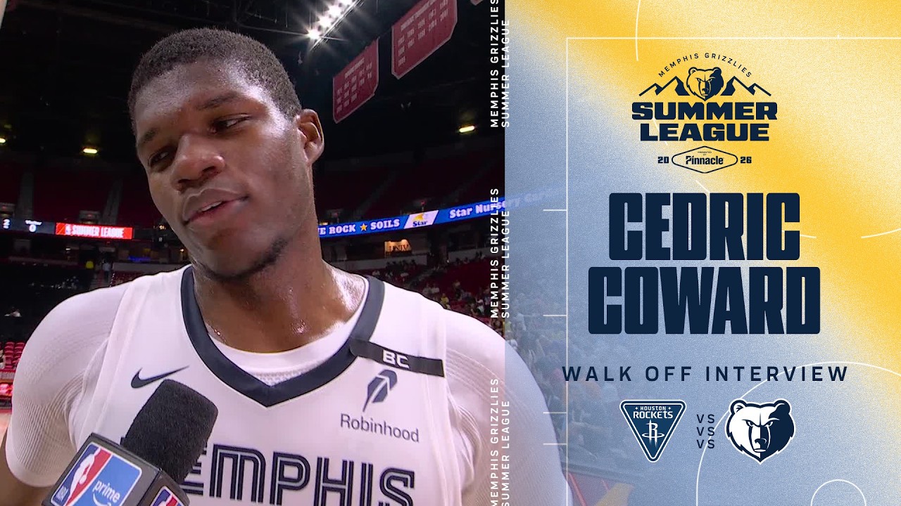 Cedric Coward Walk-Off Interview | Grizzlies vs. Rockets