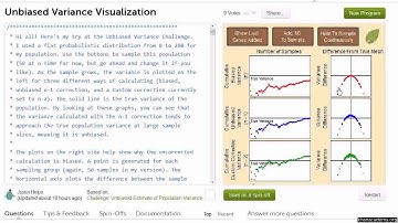 Probability and Statistics 079 Another simulation that n 1 gives unbiased estimate of variance Urdu