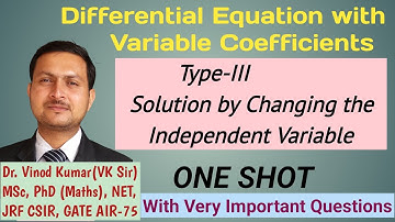 Type III-oplossing door het veranderen van een onafhankelijke variabele differentiaalvergelijking...