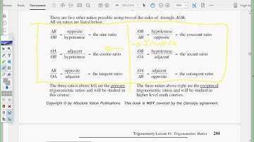 Unit 6 Lesson 1- Trig Ratios (Math10)