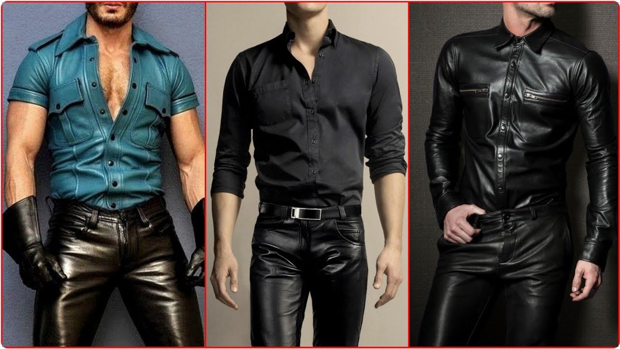 Trendy leather pants for boys | Most stylish leather outfits for boys