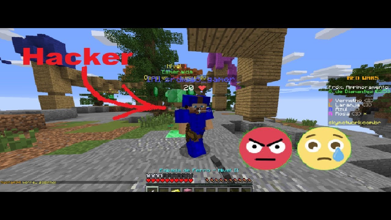 Bedwars #1 Jogando no server do LuginBr com amigos!