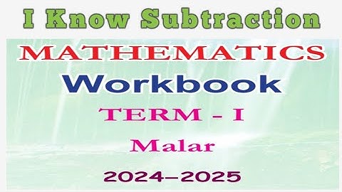I Know subtraction,  MALAR, WORKBOOK KEY ANSWERS