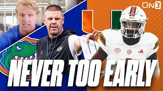 NEVER Too Early Preview: Florida Gators vs Miami Hurricanes | Billy Napier, Mario Cristobal