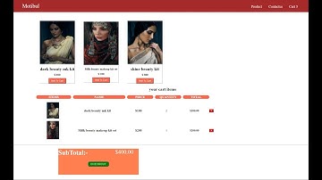 javascript shopping cart with local storage Demo