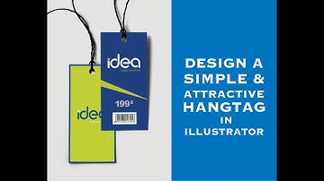How To Tag Design in Illustrator | Hang Tag Design Tutorial | Clothing Label Tag Design | Tag Design