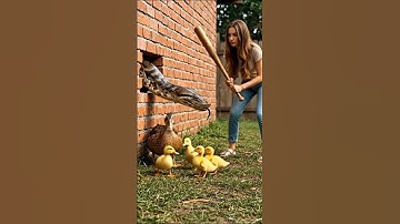 Brave Girl Saves Duck & Ducklings from Giant Python 🐍🦆 | Shocking Rescue