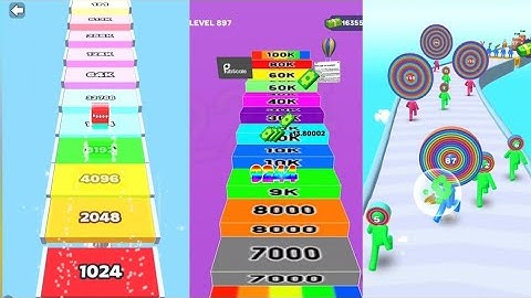 New Update - Layer Man Run 3D vs 2505 - Jelly Run 2048 vs Number Run Race 3 in one Gameplay