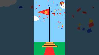 2D Flag Design In Canva 🚩 | Drawing Tutorial | Skill Punch #shorts #drawing #video