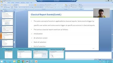 40 - ABAP Programming - Classical Report Events - Introduction Part1