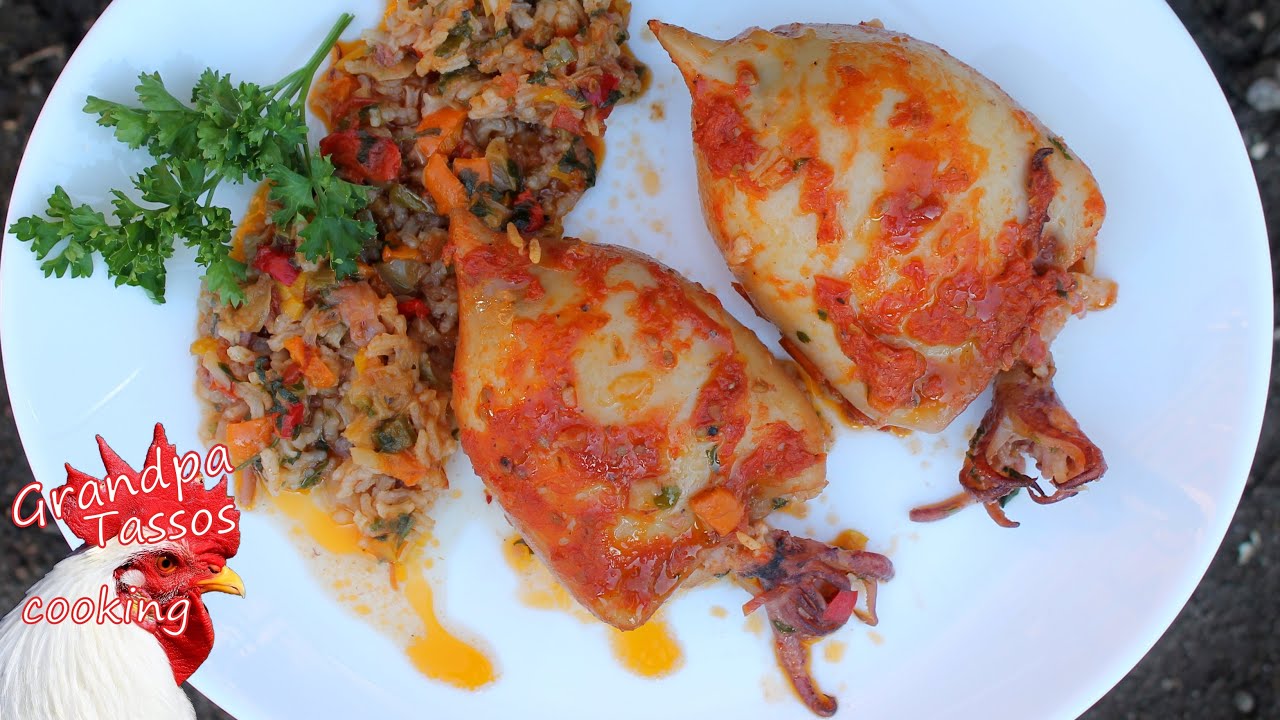 Καλαμάρια γεμιστά Νηστίσιμα!  Συνταγή από την Εύβοια