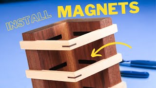 Install Magnets in Woodworking Projects using Bar Magnet or Round Magnet w/ Epoxy