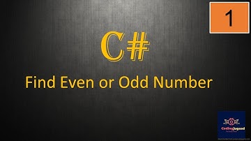 C# Program to Check whether the Entered Number is Even or Odd