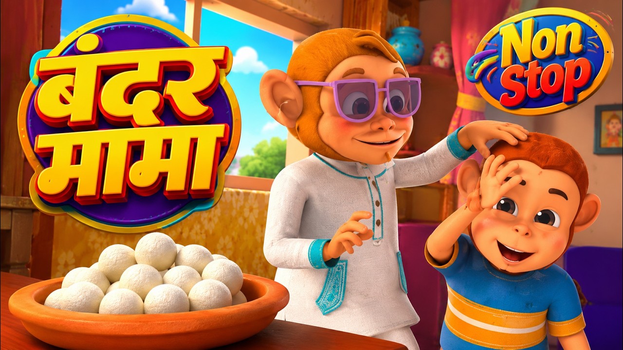 Bander Mama  Funny Hindi Nursery Rhyme for Kids | Balgeet Hindi Song
