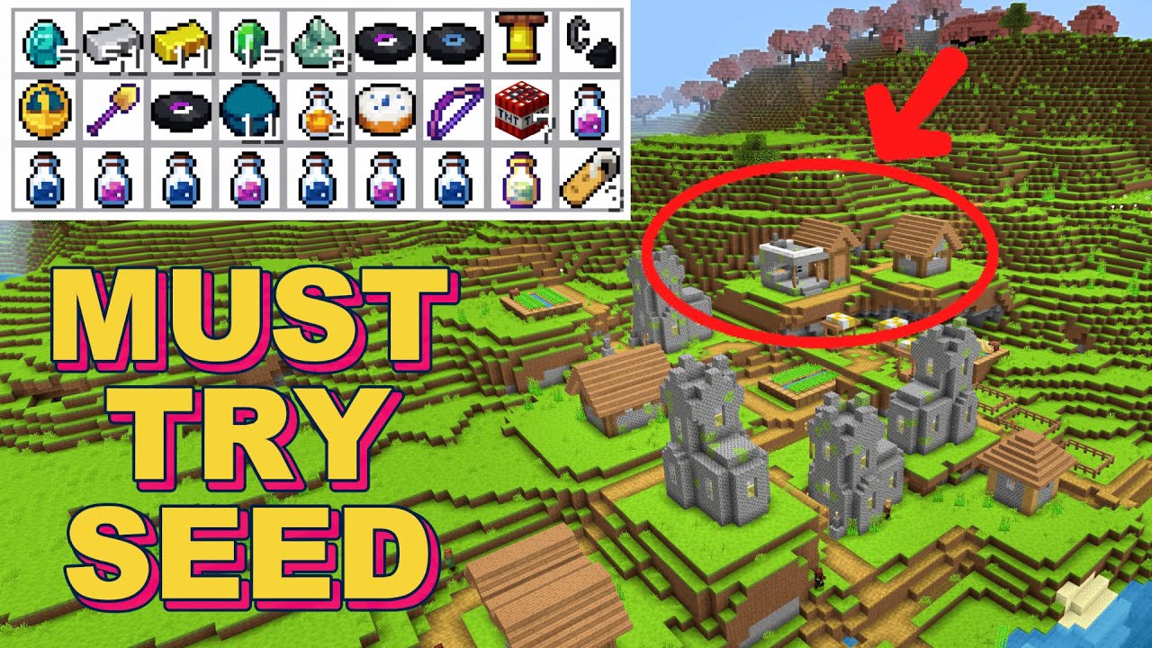 🔥 BEST VILLAGE Seed for Minecraft Bedrock 1.21.60! 😱 | 🚀 ¡Increíble ...