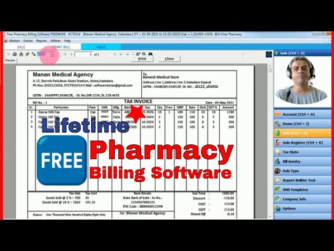 Free Pharmacy Billing Software Lifetime | Unlimited Invoices with Stock | Distributors & Retailers