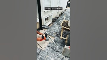 Cutting concrete tile #1k #construction #pavers #youtuber #subscribe #work #shorts #garden #garten
