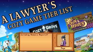 A Lawyer's Cozy Game Tier List (2023)