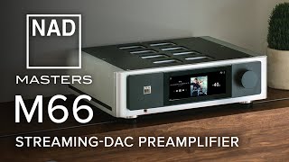 NAD Masters M66 BluOS Streaming DAC-Preamplifier - 4 Independent Sub Outs & Dirac Live Bass Control!