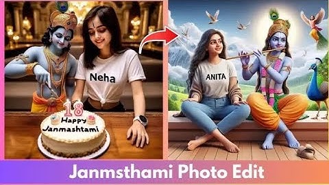 Janmashtami AI Photo Editing Prompts With Krishna krishna janmashtami photo editing ai photo editing