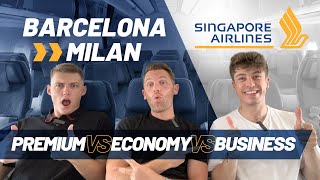Flying an INCREDIBLE business class seat on a 1 hour flight! | Singapore Airlines 3 cabin comparison