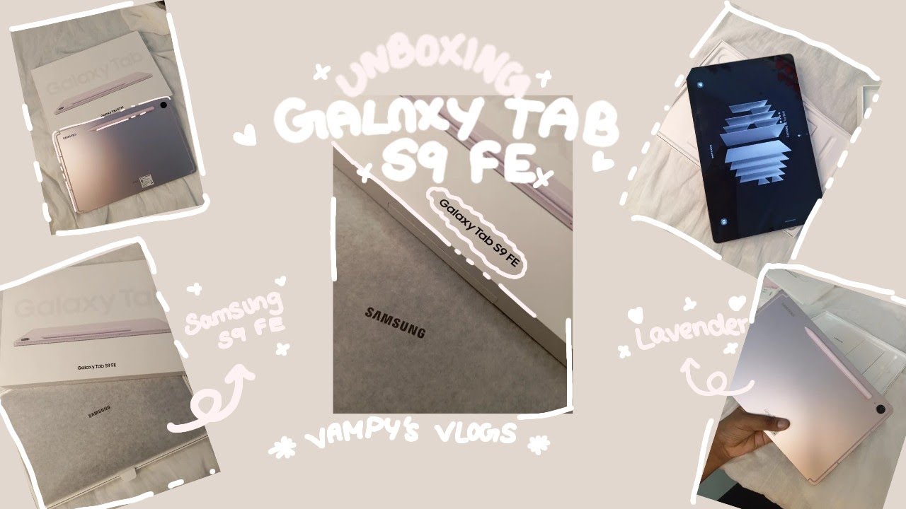 Samsung Galaxy Tab S9 FE Lavender🌷| Aesthetic Unboxing |