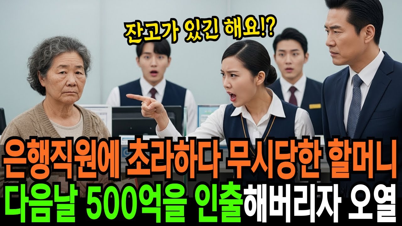 은행직원에 초라하다 무시당한 할머니는, 다음날 500억을 인출해버리자 직원들은 오열합니다 | 반전드라마 | 오디오북
